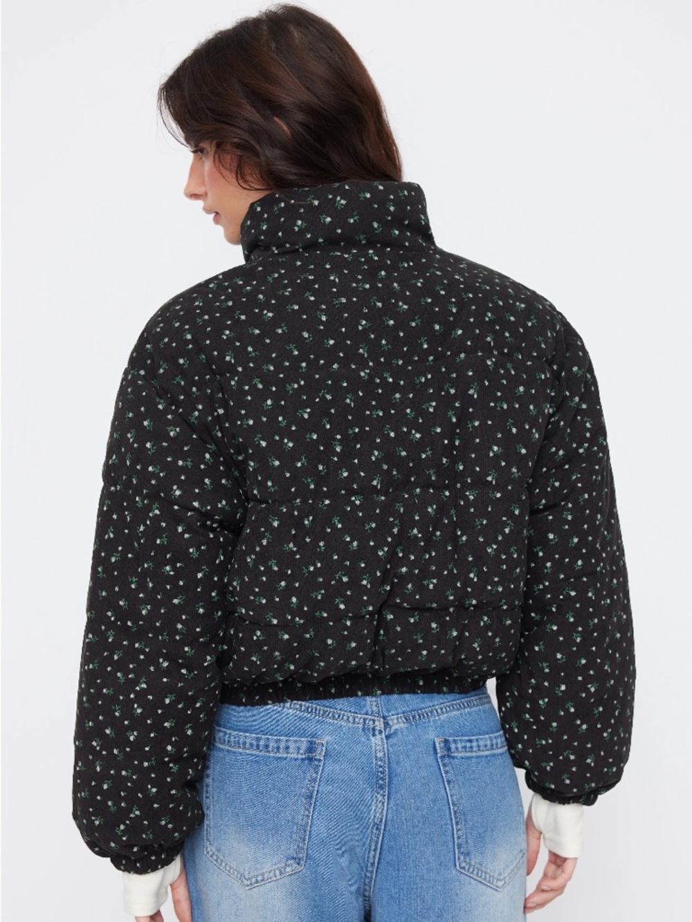 NWT Corduroy Floral Puffer - Picture 4 of 10